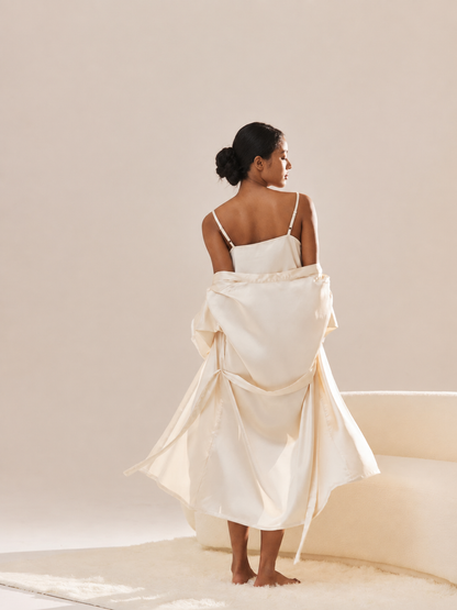 French Love Letter 5-Piece Satin Bridal Lounge Set